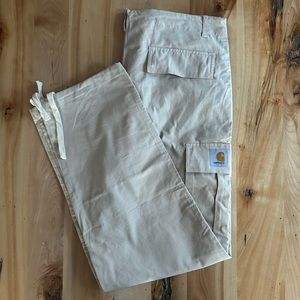 NWT Carhartt chalk cargos L